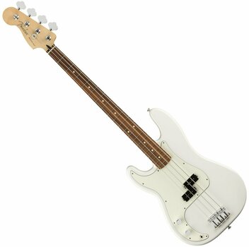 Elektrische basgitaar Fender Player Series P Bass LH PF Polar White - 1