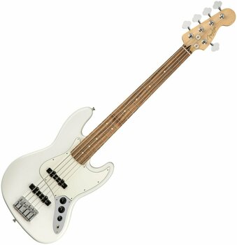5-string Bassguitar Fender Player Series Jazz Bass V PF Polar White - 1