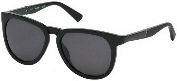Lifestyle Glasses Diesel DL0263 01A 54 Shiny Black /Smoke - 1