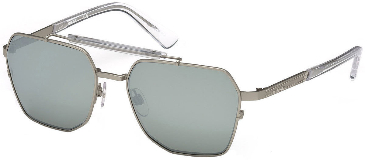 Lifestyle cлънчеви очила Diesel DL0256 16C 56 Shiny Palladium/Smoke Mirror