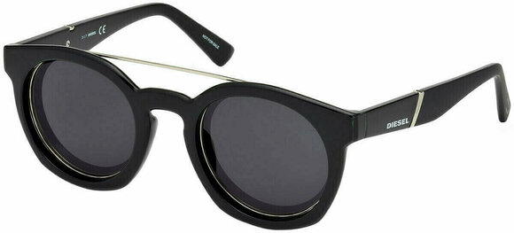 Lifestyle Glasses Diesel DL0251 01A 49 Shiny Black /Smoke - 1