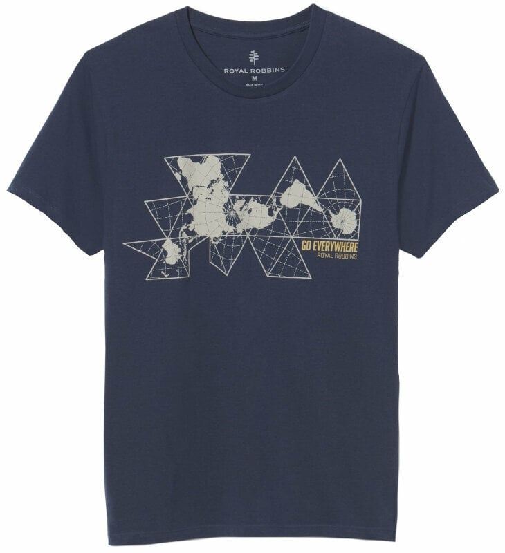 Udendørs T-shirt Royal Robbins Unfold the Map Navy S T-shirt