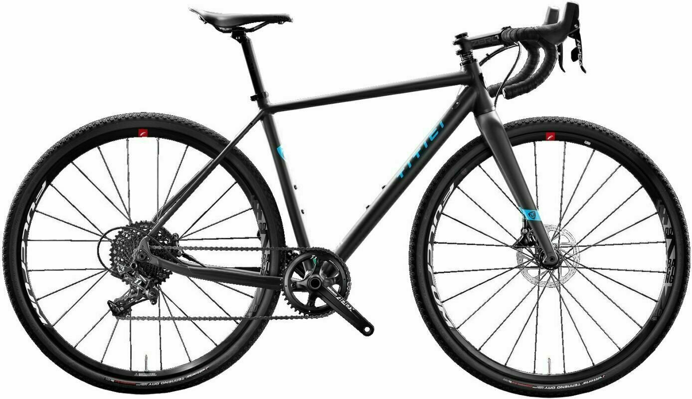 Vélo de Gravel / Cyclocross Titici Aluminium Gravel Shimano GRX 2x11 Londra Gray/Italia Blue M Shimano (Juste déballé)