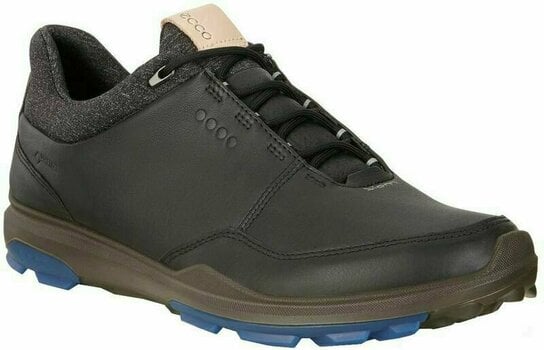 Heren golfschoenen Ecco Biom Hybrid 3 Mens Golf Shoes Black/Bermuda Blue 45 - 1