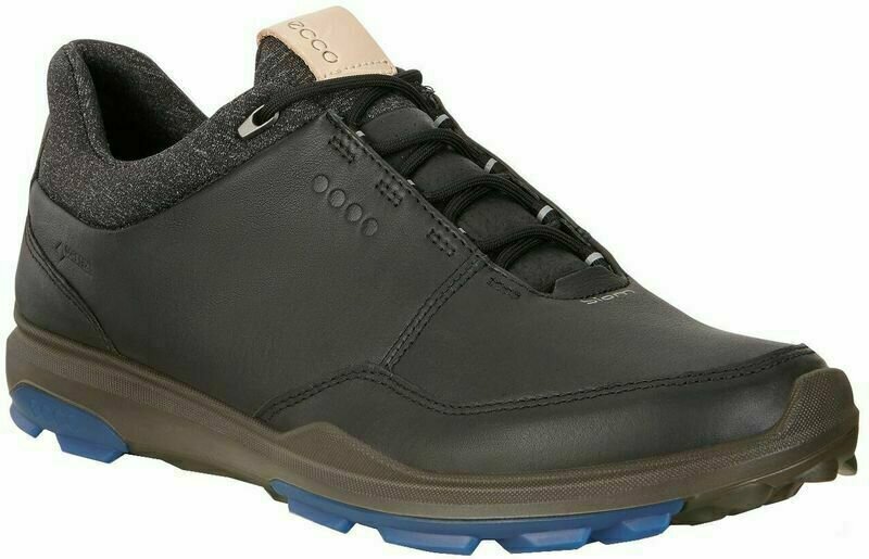 Golfsko til mænd Ecco Biom Hybrid 3 Mens Golf Shoes Black/Bermuda Blue 43