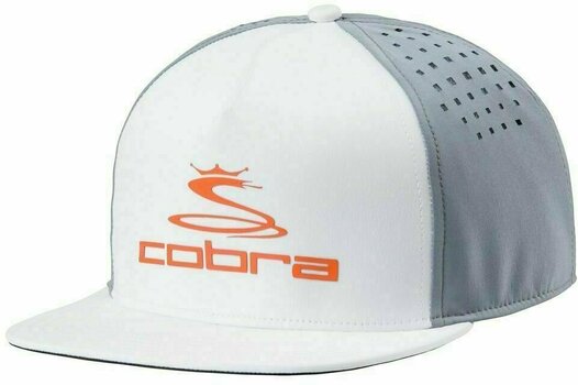 Pet Cobra Golf Tour Vent Adjustable Cap White Vibrant Orange - 1
