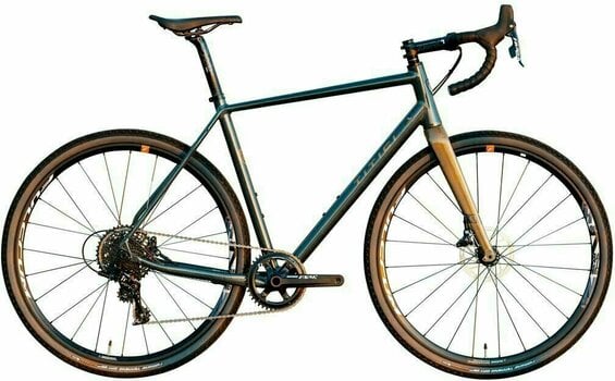 Bicicleta de gravilha/ciclocross Titici Aluminium Gravel SRAM Force eTap AXS 2x11 Black/Olive Green XL Sram - 1