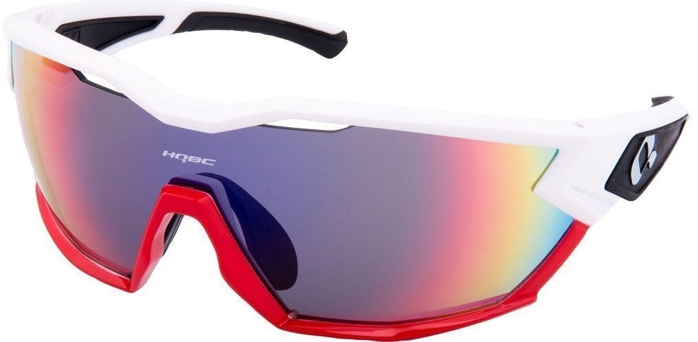 Cykelbriller HQBC QX2 White/Red/Red Mirror Cykelbriller