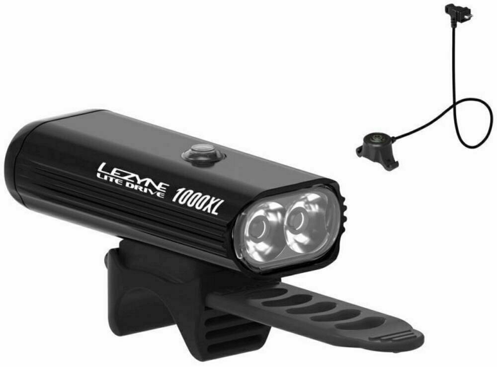 Luz para ciclismo Lezyne Lite Drive 1000XL Remote Loaded 1000 lm Remote Loaded Black/Hi Gloss Luz para ciclismo