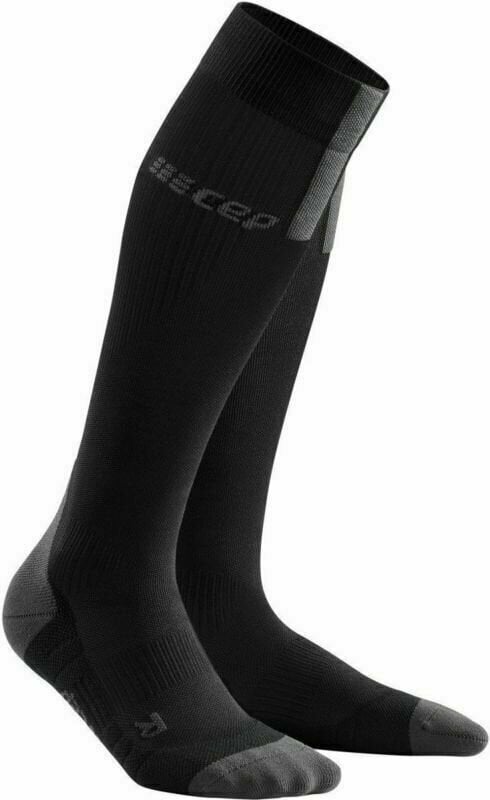 Calcetines para correr CEP WP40VX Compression Knee High Socks 3.0 Black/Dark Grey II Calcetines para correr