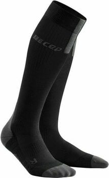 Meias de corrida CEP WP40VX Compression Knee High Socks 3.0 Black/Dark Grey II Meias de corrida - 1
