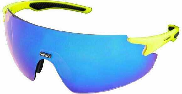 Cykelbriller HQBC QP8 Fluo Yellow/Blue Mirror Cykelbriller - 1