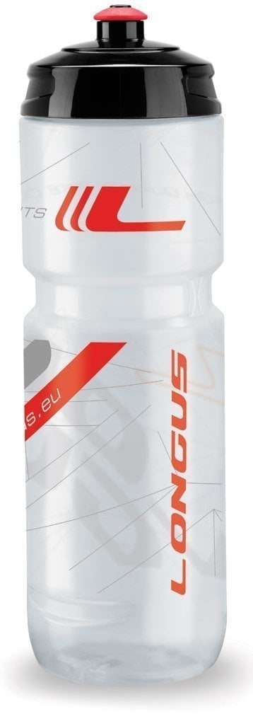 Cyklistická láhev Longus Tesa Clear/Red 800 ml Cyklistická láhev