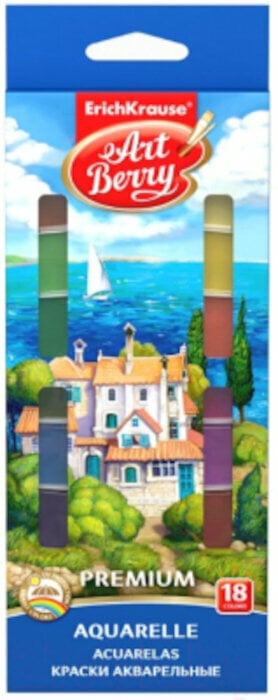 Peintures aquarelles Erich Krause 41736 Ensemble de peintures à l'aquarelle 18 pcs