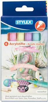 Markør Stylex 32818 Acrylic Marker Pastel Tones 6 stk. - 1