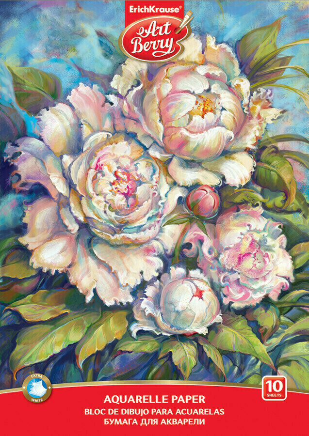 Skicář Smiltainis Aquarelle Peonies Skicář 10 A4 180 g