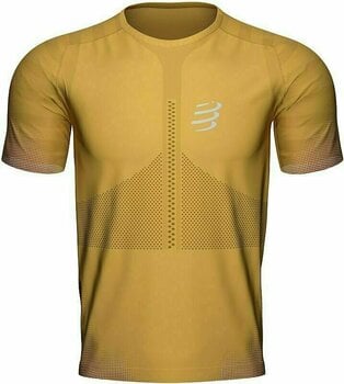 Тениска с къс ръкав за бягане Compressport Racing T-Shirt Honey Gold XL Тениска с къс ръкав за бягане - 1