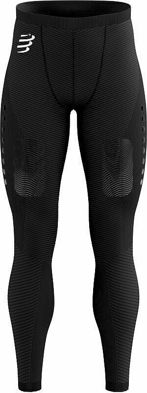 Hardloopbroek/legging Compressport Winter Trail Under Control Full Tights Black XL Hardloopbroek/legging