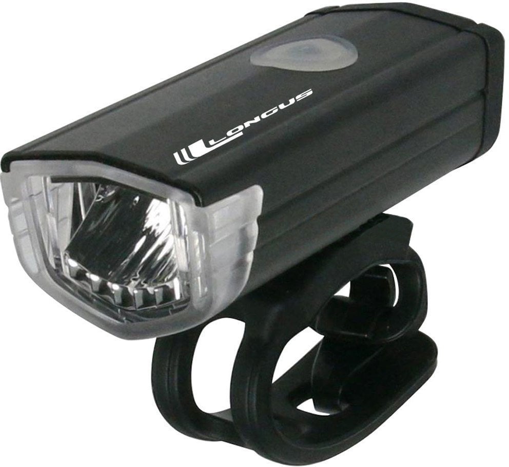 Oświetlenie rowerowe przednie Longus Front 3W LED 200 lm Black Oświetlenie rowerowe przednie