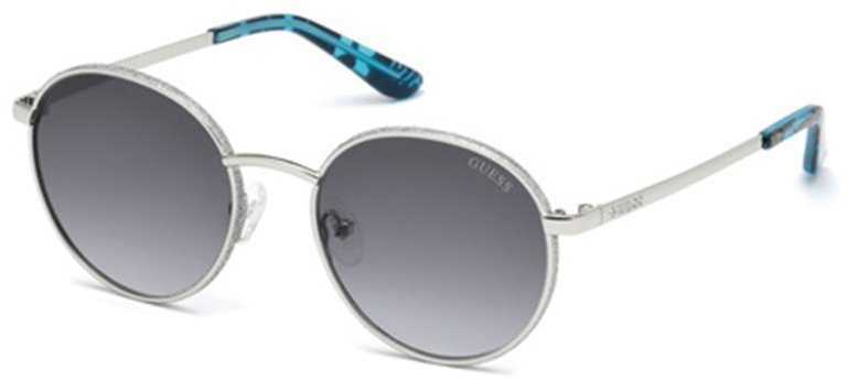 Lifestyle brýle Guess GU7556 10W 51 Shiny Light Nickeltin/Gradient Blue