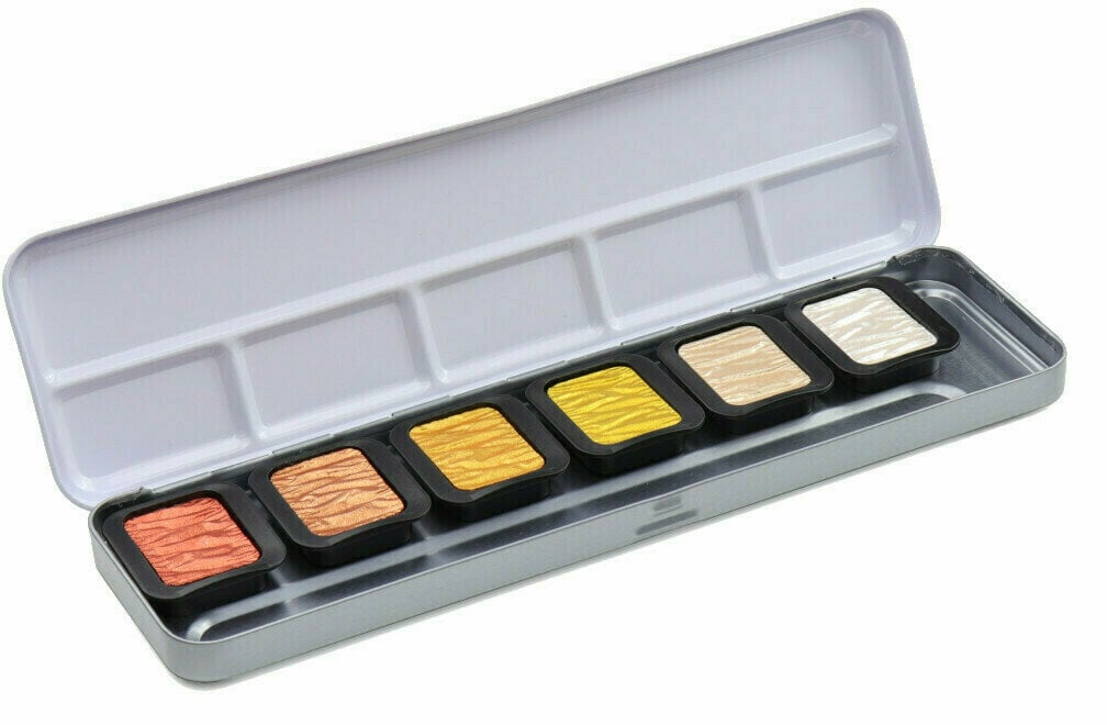 Culoare acuarelă Fine Tec F0600 Set de vopsele acuarela 6 Bucăți