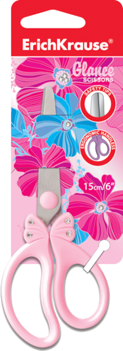 Univerzalne škare Erich Krause Glance Univerzalne škare 15 cm Ružičasta
