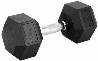 Hantla do jednej ręki HMS Hexagonal 16 kg Black Hantla do jednej ręki