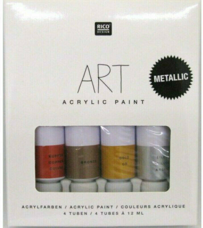 Acrylic Paint Rico Design 7018-445 Set of Acrylic Paints 4x12 ml