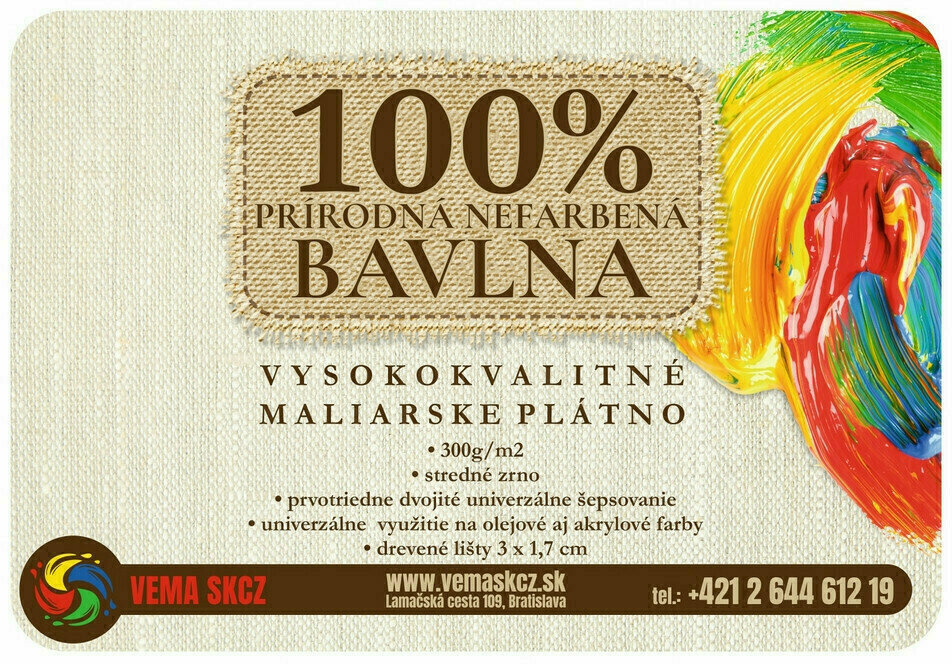 Malířské plátno Kociercz Art Malířské plátno A6820X20 White 20 x 20 cm 1 ks