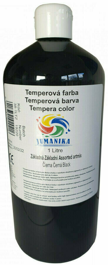 Temperos dažai Jumanika 38-1LTZ Tempera krāsa Black 1000 ml 1 vnt