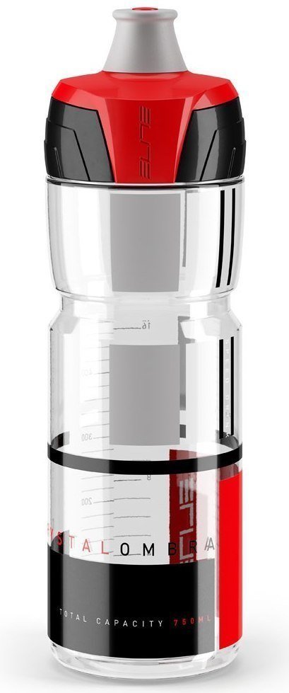Бутилка за велосипед Elite Crystal Ombra Clear/Red 750ml
