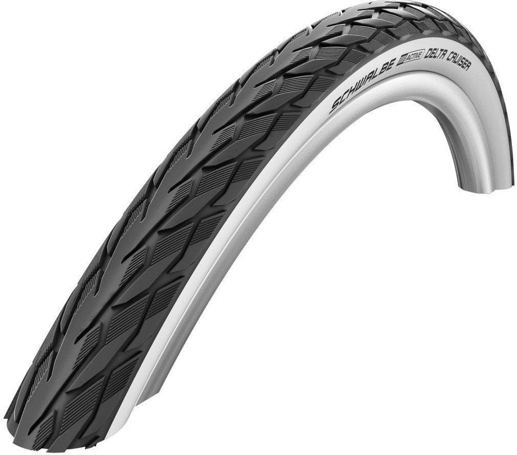 Trekking bike tyre Schwalbe Delta Cruiser 24" (540 mm) Black/White Trekking bike tyre