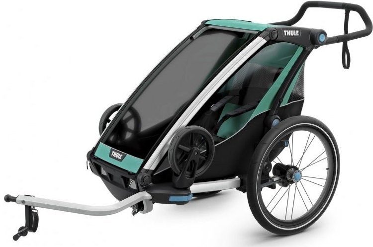 Gyerekülés és pótkocsi kerékpárokhoz Thule Chariot Lite Lite Blue Grass/Black Gyerekülés és pótkocsi kerékpárokhoz