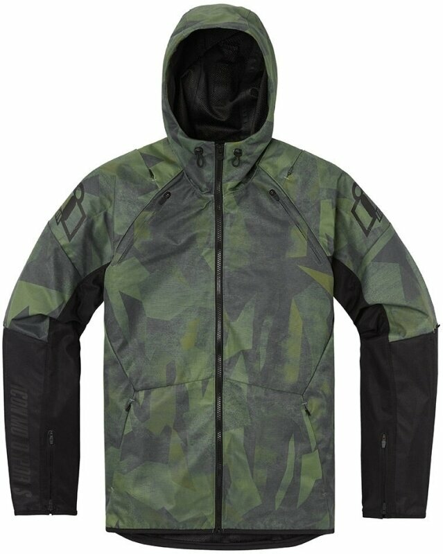 Geacă textilă ICON Airform Battlescar™ Jacket Verde XL Geacă textilă