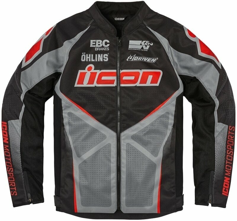 ICON - Motorcycle Gear Hooligan Ultrabolt™ Jacket Black L Geacă textilă