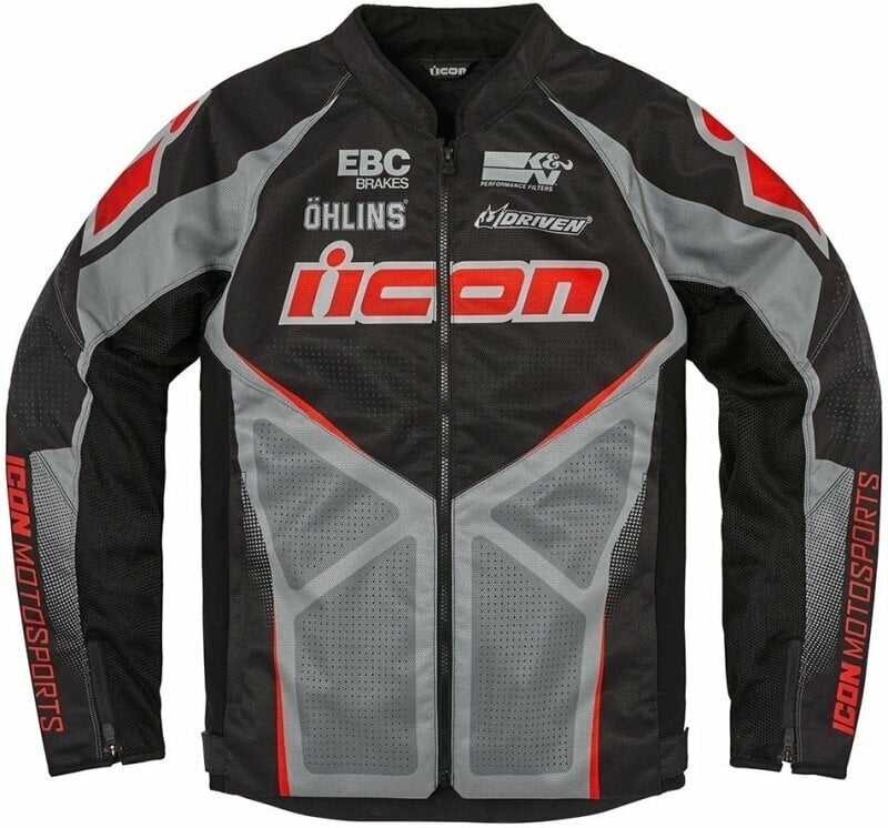 ICON - Motorcycle Gear Hooligan Ultrabolt™ Jacket Black S Geacă textilă