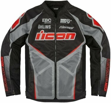 Chaqueta textil ICON Hooligan Ultrabolt™ Jacket Black S Chaqueta textil - 1