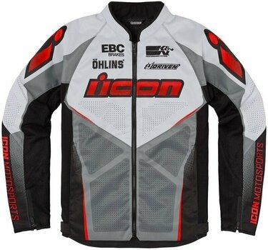 Chaqueta textil ICON Hooligan Ultrabolt™ Jacket Rojo XL Chaqueta textil - 1