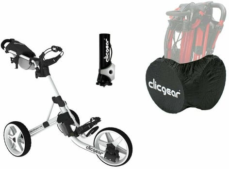 Wózek golfowy ręczny Clicgear 3.5+ Arctic/White DELUXE SET Wózek golfowy ręczny - 1