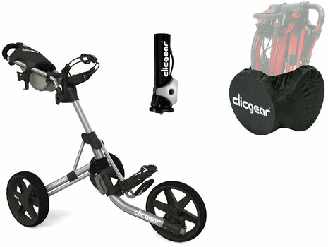 Wózek golfowy ręczny Clicgear 3.5+ Silver DELUXE SET Wózek golfowy ręczny - 1