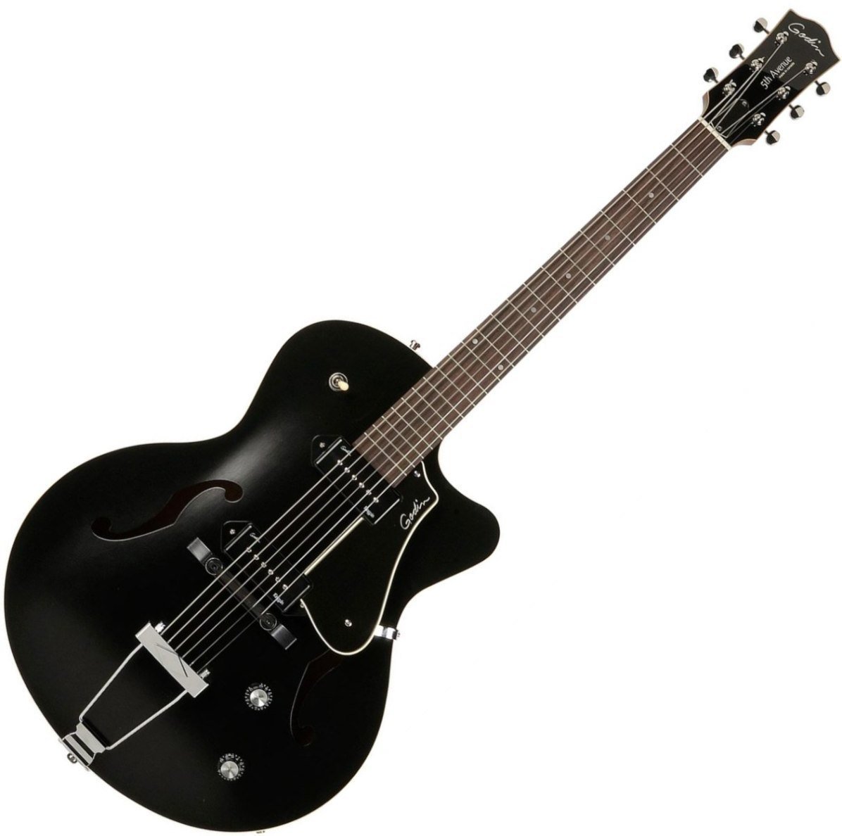 Gitara semi-akustyczna Godin 5-Th Avenue Kingpin II Black
