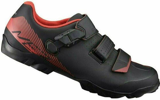 Chaussures de cyclisme pour hommes Shimano SHME300 Black Orange 44E - 1