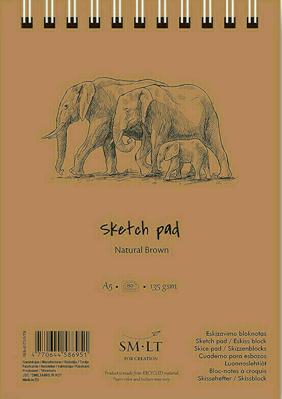 Bloc de dibujo Smiltainis Sketch Pad Bloc de dibujo 80 A5 135 g