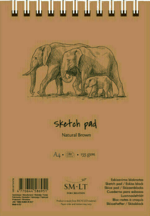 Blok za skiciranje Smiltainis Sketch Pad Скетцхбоок 80 A4 135 g