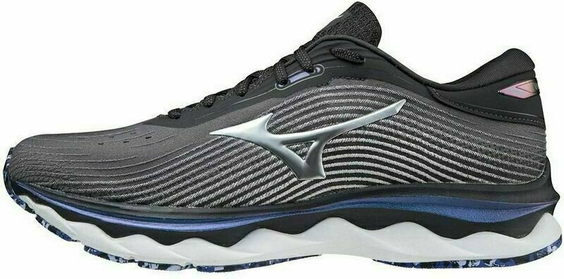 Pantofi de alergare pe șosea Mizuno Wave Sky 5 Blackened Pearl/Silver/Violet Blue 42,5 Pantofi de alergare pe șosea