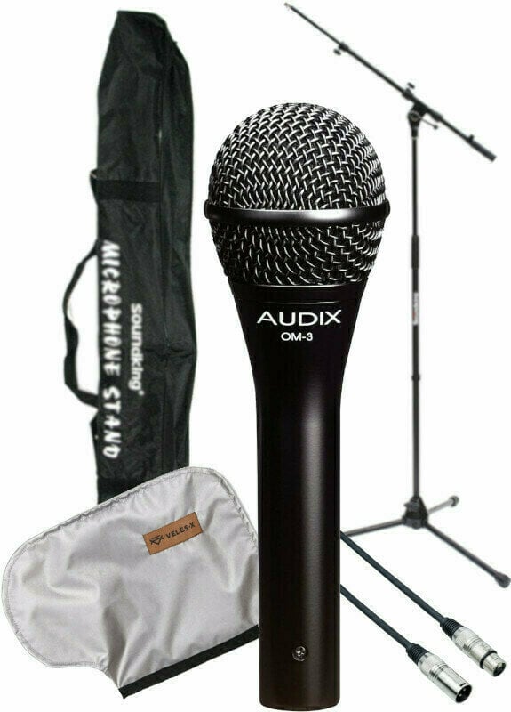 Dynamische zangmicrofoon AUDIX OM3 SET Dynamische zangmicrofoon
