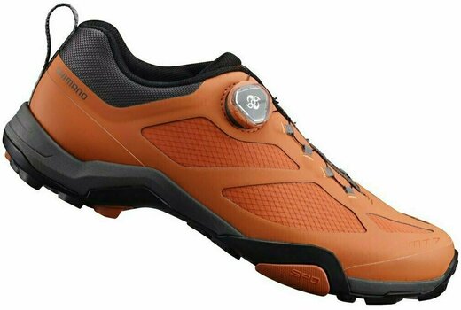 Chaussures de cyclisme pour hommes Shimano SHMT700 Orange 42 - 1