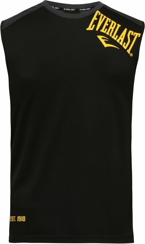 T-shirt de fitness Everlast Orion Black/Yellow L T-shirt de fitness
