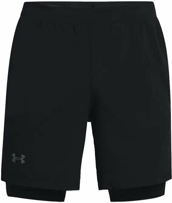 Running shorts Under Armour UA Launch SW 7'' 2 in 1 Black/Black/Reflective M Running shorts
