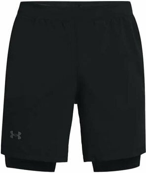 Shorts de course Under Armour UA Launch SW 7'' 2 in 1 Black/Black/Reflective M Shorts de course - 1